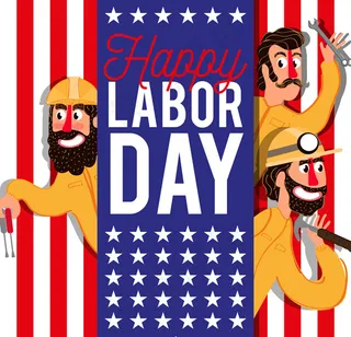 劳动节工人贺卡