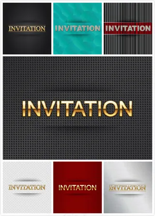 邀请函设计矢量