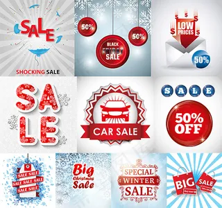 圣诞节促销标签