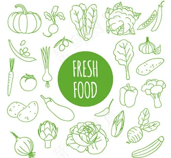 蔬菜无缝背景