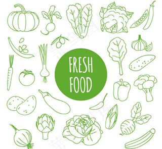 蔬菜无缝背景