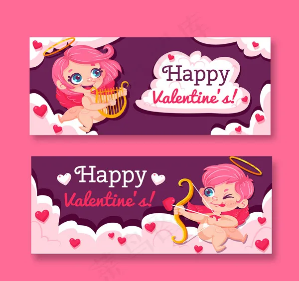 丘比特bannerai矢量模版下载