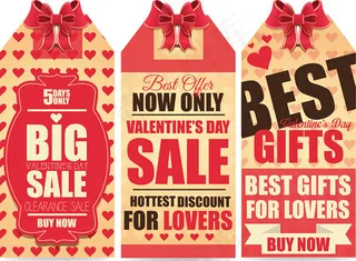 蝴蝶结促销标签,免抠元素