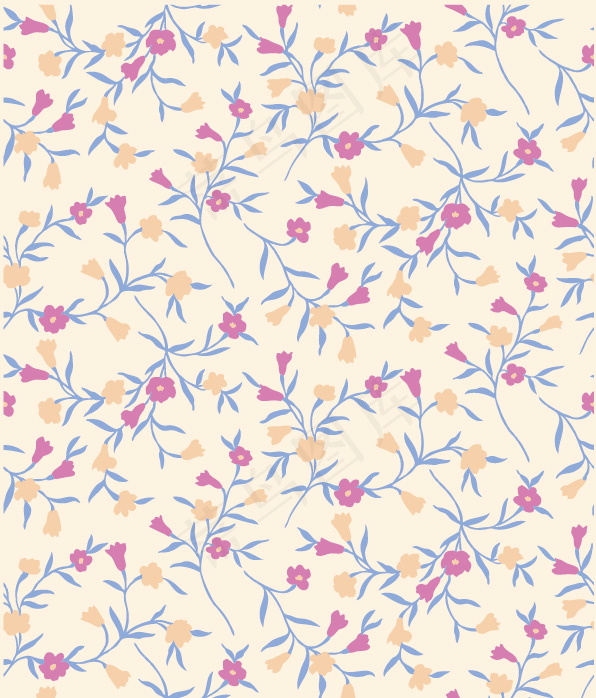 凌乱牵牛花花纹