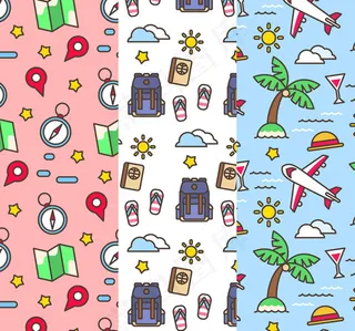 旅行元素无缝背景