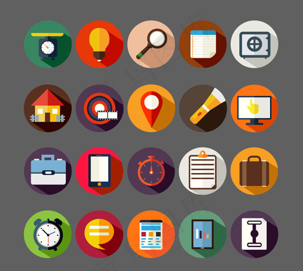 圆形商务图标,免抠元素,背景元素