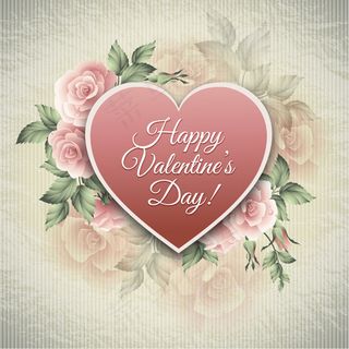 复古情人节爱心