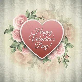 复古情人节爱心