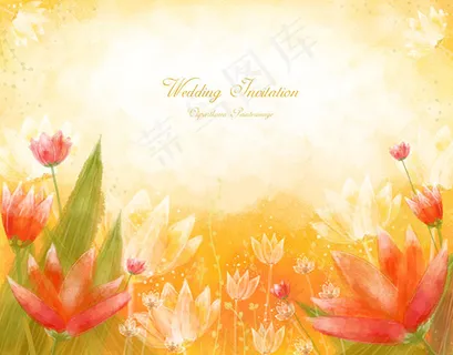 水彩风格花卉插画