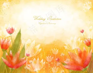 水彩风格花卉插画