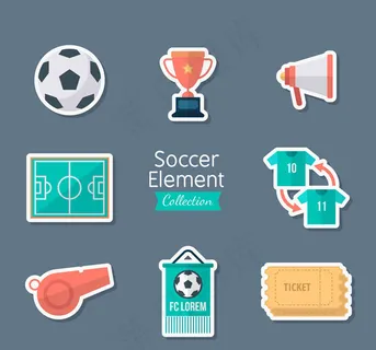 创意足球元素贴纸