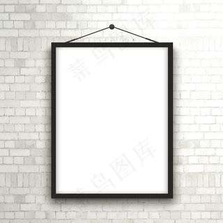 黑色边框空白画框