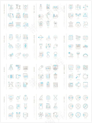 简约线性图标,免抠元素