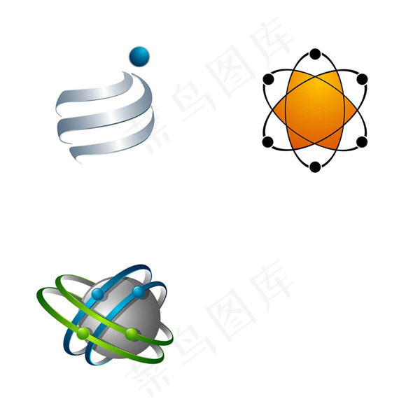 球体与曲线标志eps,ai矢量模版下载