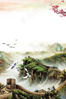 长城海报背景