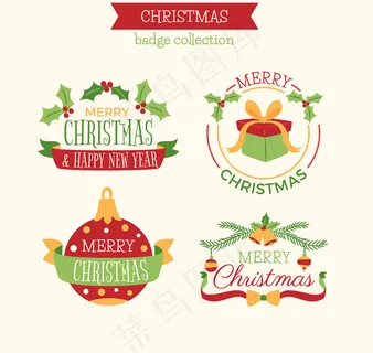 复古圣诞节徽章