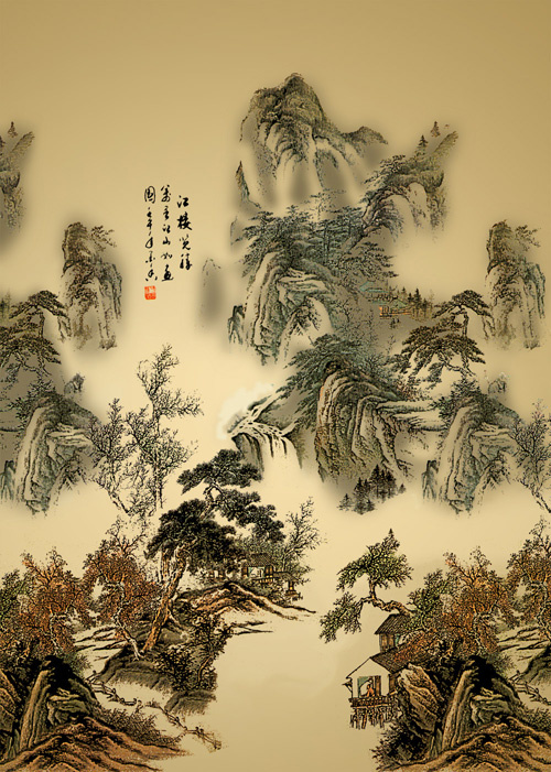 古典山水中国画