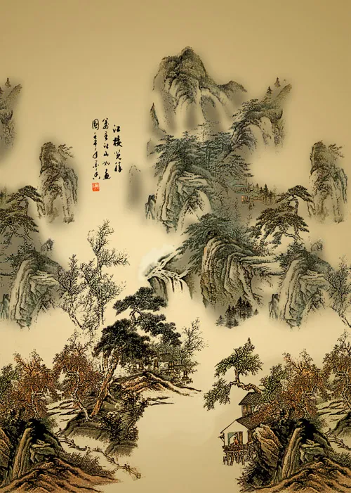 古典山水中国画