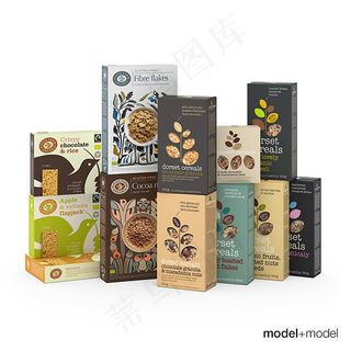 食品纸盒包装模型