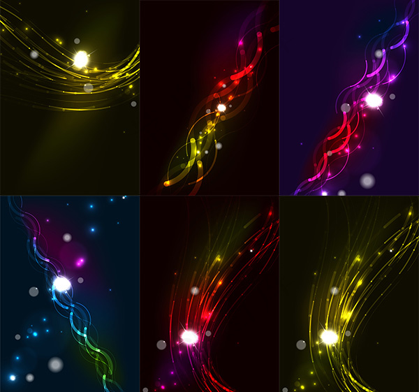 炫彩彩色花纹背景