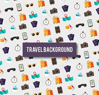 旅行元素无缝背景