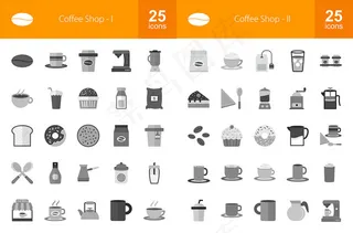 咖啡店图标,免抠元素