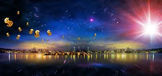 星空夜晚地产海报