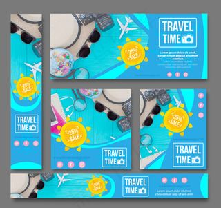 时尚度假促销卡片