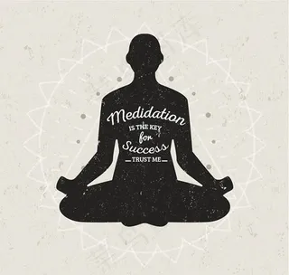 冥想的女子剪影