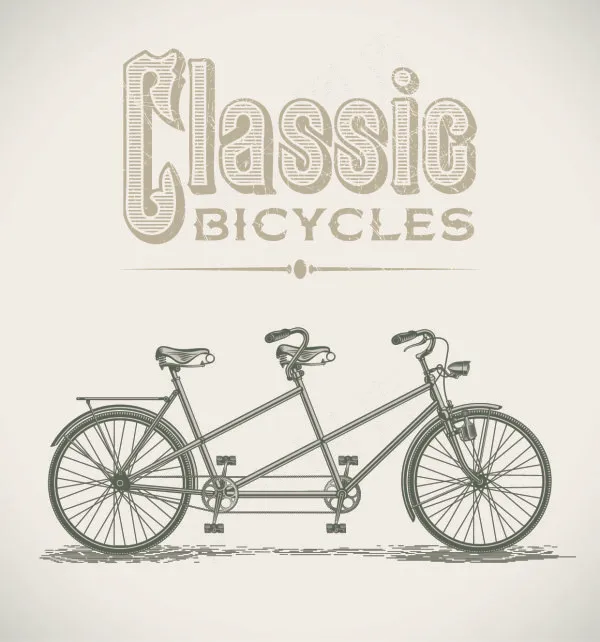 双人自行车eps,ai矢量模版下载