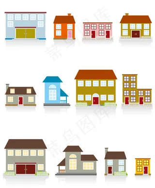 卡通房屋矢量