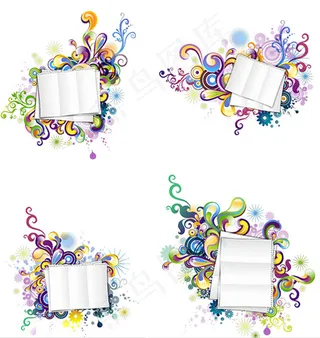 花纹褶皱便签边框