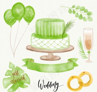 绿色婚礼元素