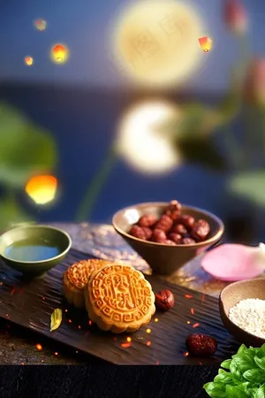 中秋促销海报背景