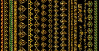 金色花纹花边设计