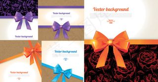 蝴蝶结卡片矢量