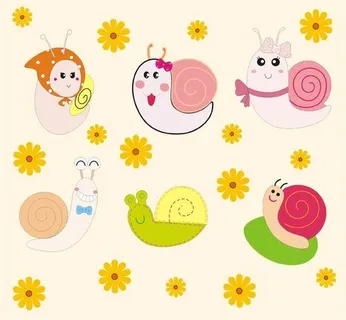 卡通蜗牛图案 卡通蜗牛图案