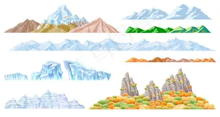 漂亮的山脉矢量