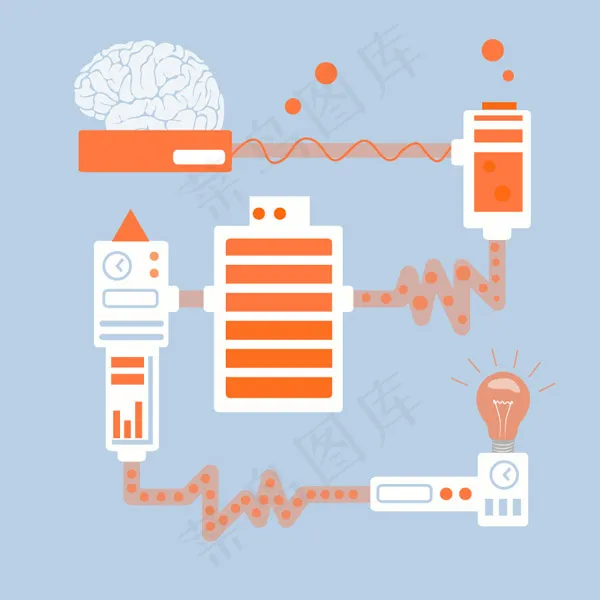 思维构成图背景ai矢量模版下载