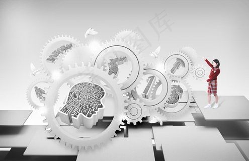 创意齿轮科技,背景元素