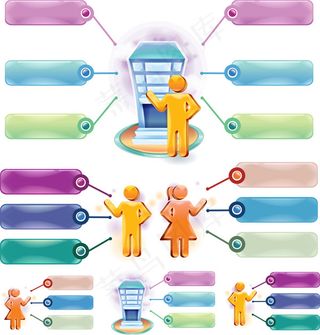 3d小人演说标签,免抠元素