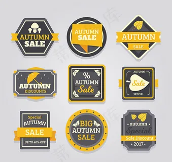 秋季促销标签