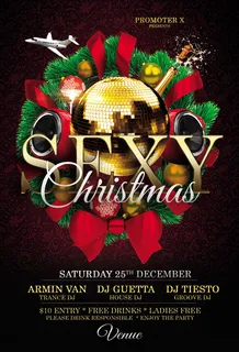 性感圣诞派对海报