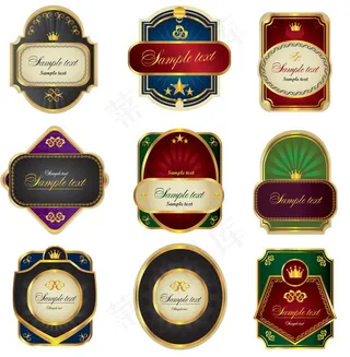 欧式古典瓶贴瓶身贴