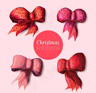 圣诞丝带蝴蝶结