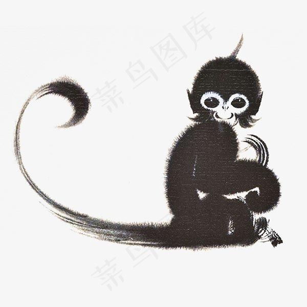 水墨猴子