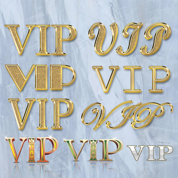 金属VIP字体设计