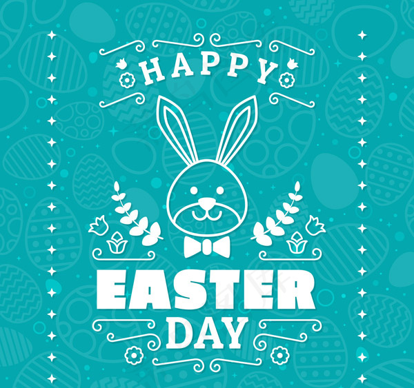 兔子复活节贺卡