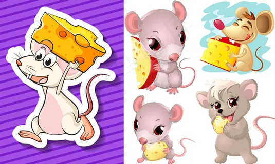 奶酪与卡通小老鼠