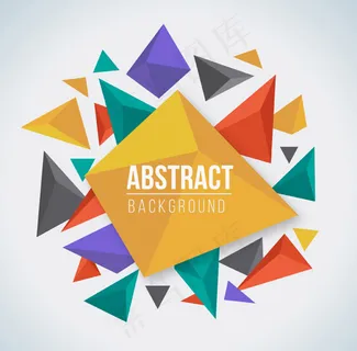 彩色三角体背景
